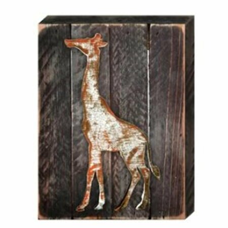 CLEAN CHOICE Giraffe in Frame Rustic Wooden Art CL2959963